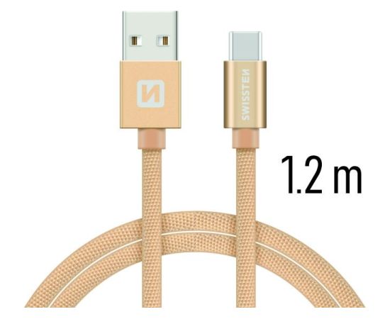 Swissten Textile Универсальный Quick Charge 3.1 USB-C USB Кабель данных 1.2м Дата USB-кабели