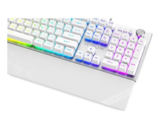 KRUX KRX0133 Frost RGB Spēļu tastatūra / balta Klaviatūras