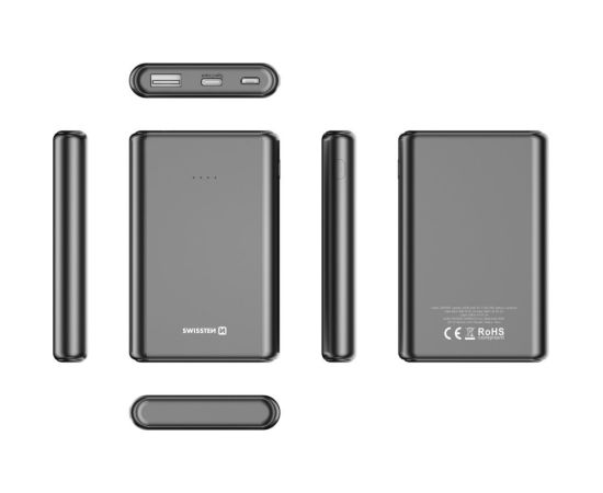 Swissten Line Power Bank Переносная зарядная батарея USB / USB-C / Micro USB / 10W / 5000 mAh Power-банки