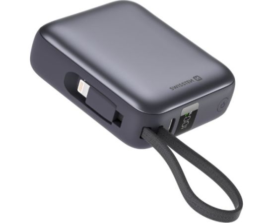 Swissten Power Bank 10000 mAh со встроенными кабелями USB-C и Lightning Power-банки