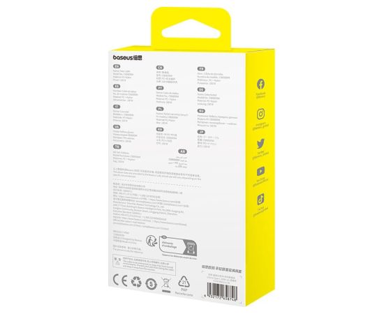 Baseus Gem USB A to USB C fast charging cable 1 m 100 W Black Data USB kabeļi