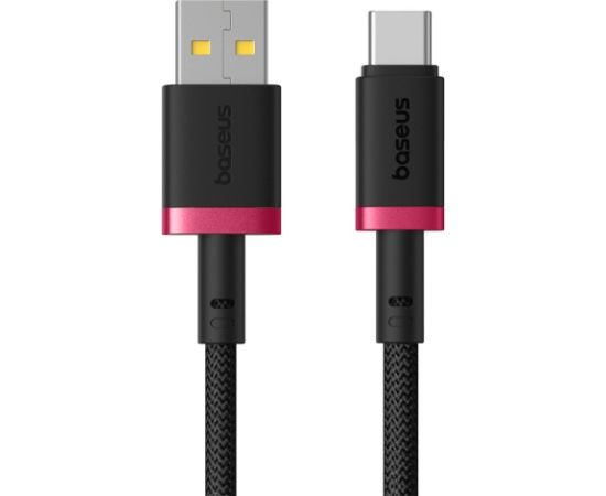 Baseus Dura USB Type A to Type C 60 W fast charging cable 2 m Black, Red Data USB kabeļi