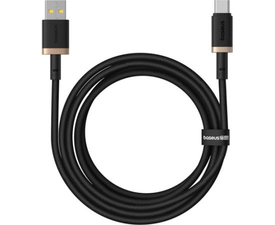 Baseus Dura USB Type A to Type C 60 W fast charging cable 2 m Black, Gold Data USB kabeļi
