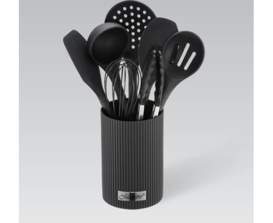 Kitchen utensils MAESTRO MR-1542-BLACK 8 elements Black Naži