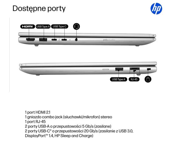 HP ProBook 4 G1i Ultra 5 225U 14.0"WUXGA IPS 300nits AG 24GB DDR5 5600 SSD512 Arc Cam1080p 56Wh W11Pro Pike silver aluminium 3Y OnSite Portatīvie datori
