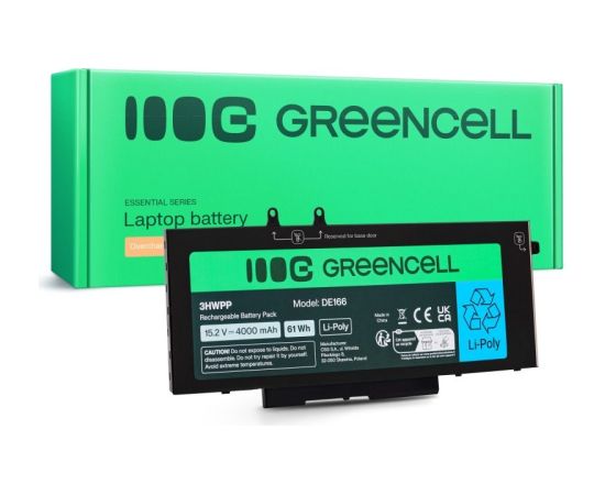 GREEN CELL BATTERY DE166 DELL 4000MAH 15,2V Baterijas portatīvajiem datoriem