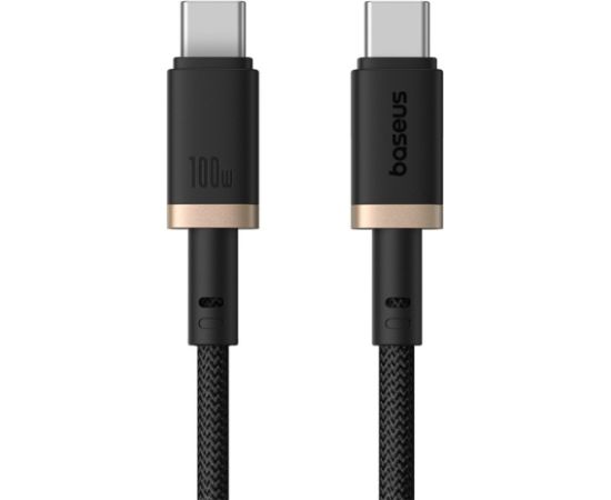 Baseus Dura Type C to Type C 100 W fast charging cable 1 m Black, Gold Data USB kabeļi