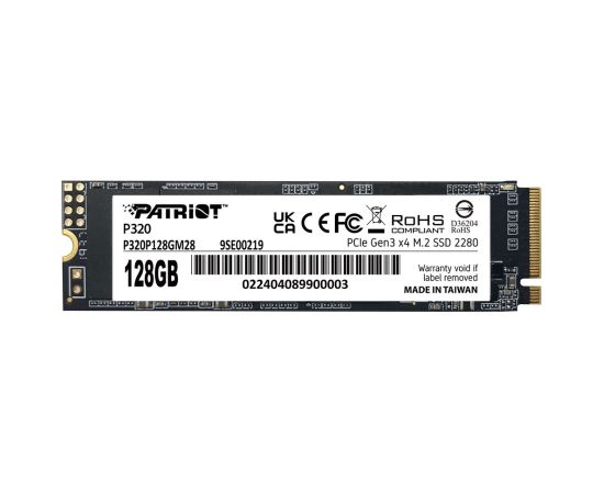 Patriot Viper P320 M.2 PCI-Ex4 NVMe 128GB 1.6GB/s Жесткие диски (SSD)