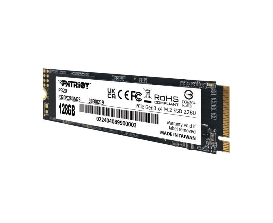 Patriot Viper P320 M.2 PCI-Ex4 NVMe 128GB 1.6GB/s Жесткие диски (SSD)