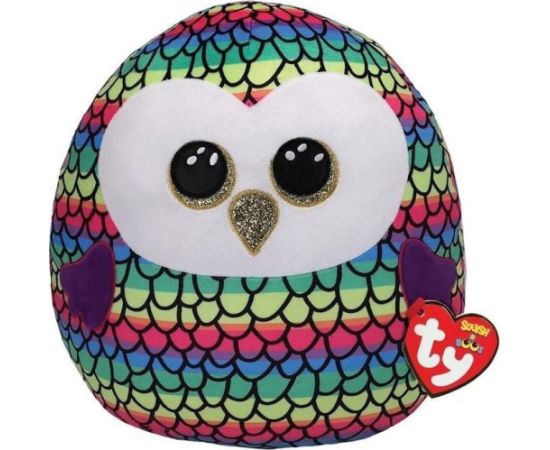 TY Squish-a-Boos Owen wielobarwna sowa 22cm Mīkstās rotaļlietas
