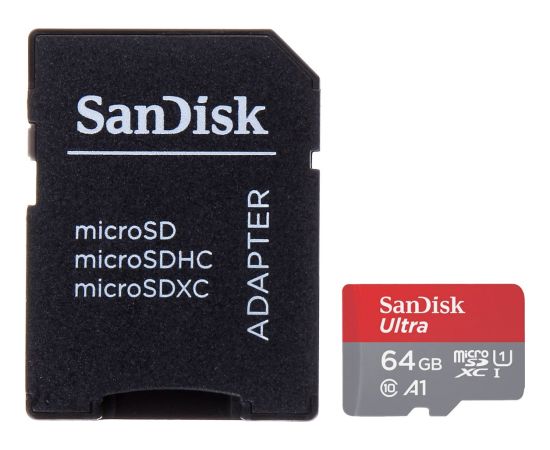 SanDisk Ultra MicroSDXC 64 GB Class 10 UHS-I/U1 A1  (SD-MICRO-10/64-SAND) Новинки Компьютерная техника