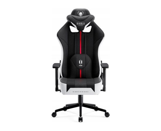 Diablo Chairs Materiałowy Fotel Diablo X-Player 2.0 Small: Biało-czarny Biroja krēsli