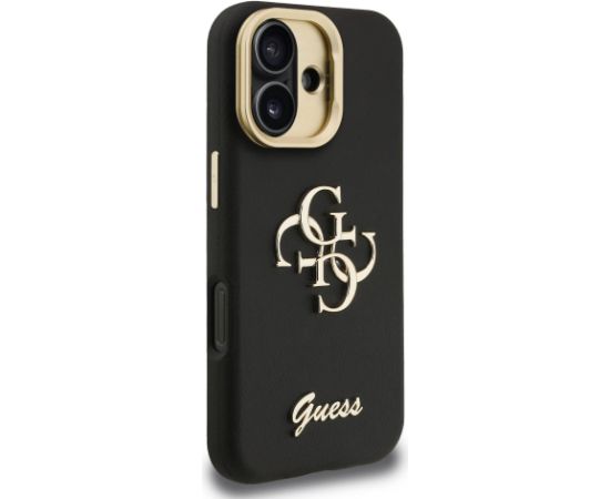 Guess PU Grained 4G Logo Stand Camera Frame Case Aizsargapvalks priekš Apple iPhone 16 Neoriģinālie Maciņi