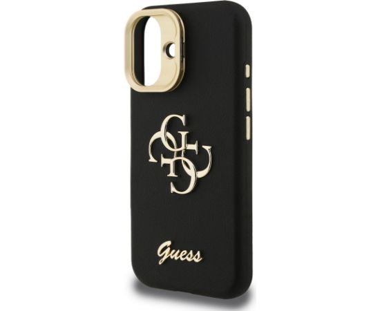 Guess PU Grained 4G Logo Stand Camera Frame Case Aizsargapvalks priekš Apple iPhone 16 Neoriģinālie Maciņi