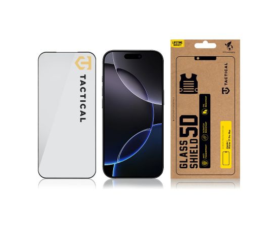 Tactical Glass Shield 5D Apple iPhone 17 Pro Max Black Ekrānu aizsardzība