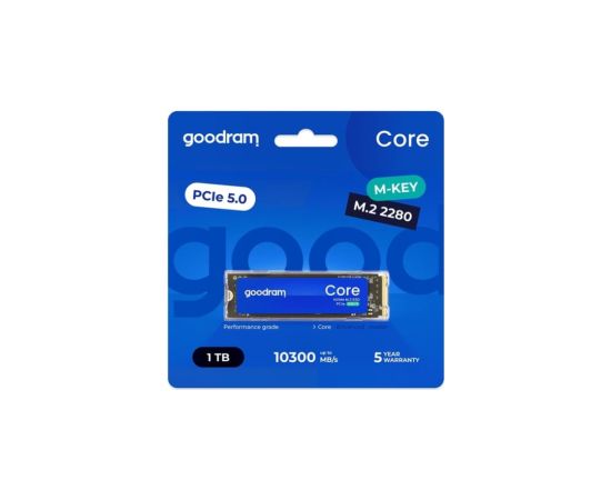 SSD disks Goodram CORE Pure Gen5 1TB M.2 Жесткие диски (SSD)
