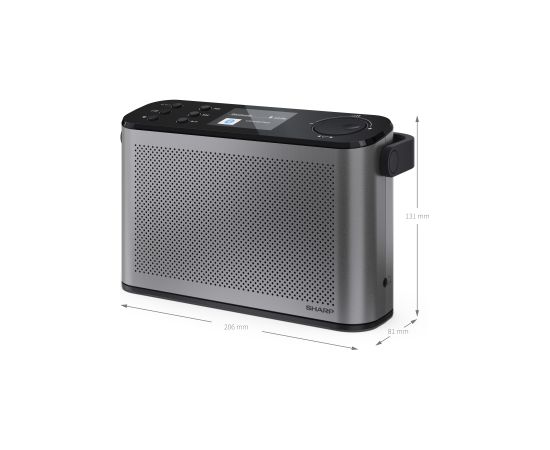 Sharp OSAKA Stereo Portable Digital Radio DR-P540(GY) USB port Bluetooth FM radio Wireless connection Aудио-видео