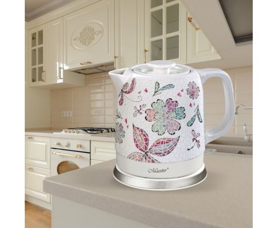 Ceramic electric kettle MAESTRO MR-068 1,5L 1500W (MR-068-FLOWERS) Tējkannas (elektriskās)