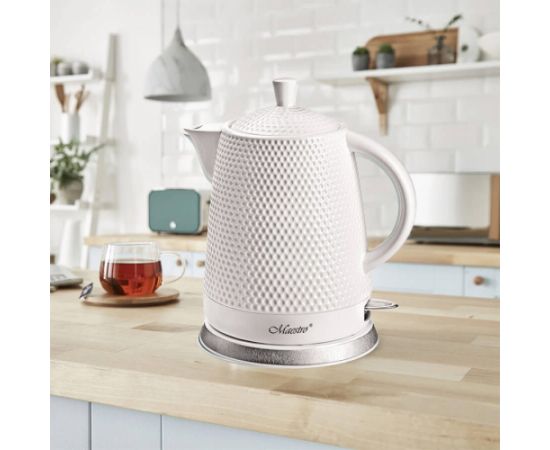 Czajnik elektryczny ceramiczny 1,5L 1500W MR-069-WHITE MAESTRO Tējkannas (elektriskās)