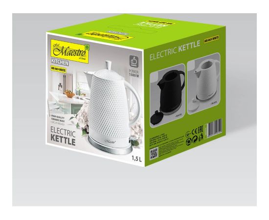Czajnik elektryczny ceramiczny 1,5L 1500W MR-069-WHITE MAESTRO Tējkannas (elektriskās)