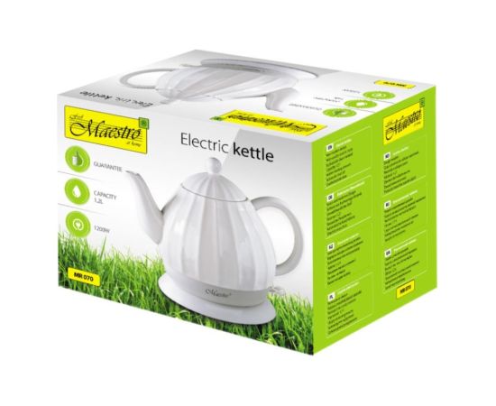 Czajnik elektryczny ceramiczny 1,2L 1200W MR-070 MAESTRO Tējkannas (elektriskās)