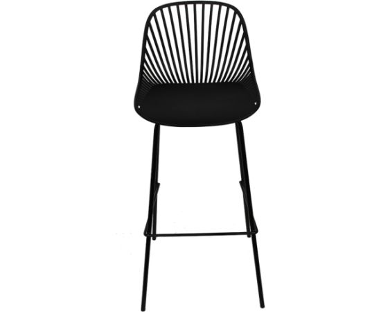 Bāra krēsls SALERNO 48.5x46xH103cm melns Jaunumi -Dārzam