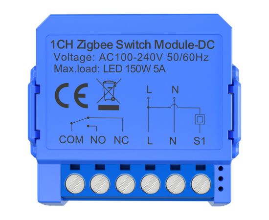 Avatto ZWSM16-DC-1 intelligent 1-channel ZigBee switch module with voltage-free DC contact Viedie slēdži