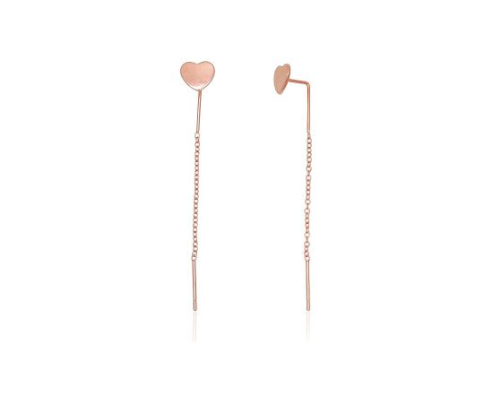 Серебряные серьги #2204277(PAu-R), Серебро 925°, красное золото (покрытие), 1 гр. Klipši un citi auskari