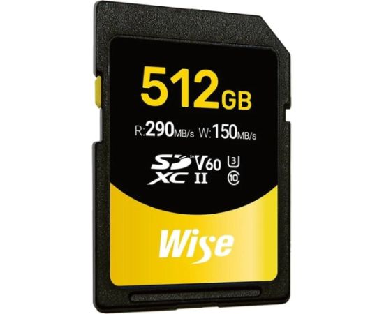 Wise SDXC UHS-II V60 512GB R:290MBs / W:150MBs WI-SD-S512 Новинки Компьютерная техника