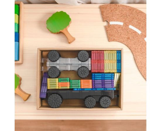 Teka CONNETIX Rainbow Transport Pack 50 el magnetyczne klocki samochody 3+ Конструкторы