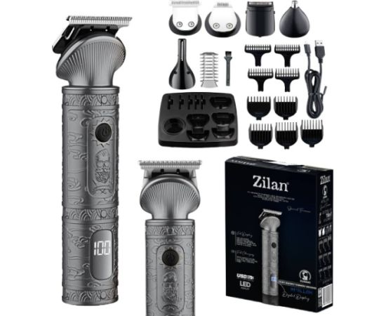 Машинка для стрижки Zilan ZLN 8665 с 6 насадками Волосы, борода, триммеры для тела