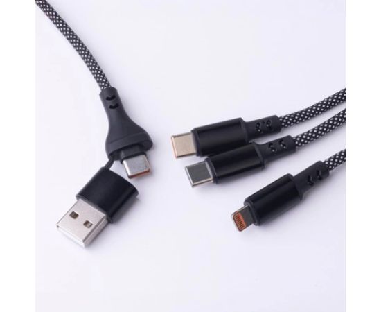 Maxlife ALLin1 66W USB / USB-C / Lightning / 2x USB-C Vads 1m Data USB kabeļi