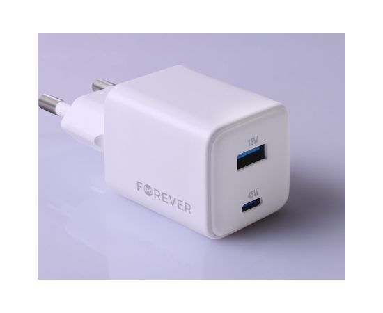 Forever TC-08-45AC GaN PD QC USB-C / USB Зарядное устройство 45W Зарядные устройства