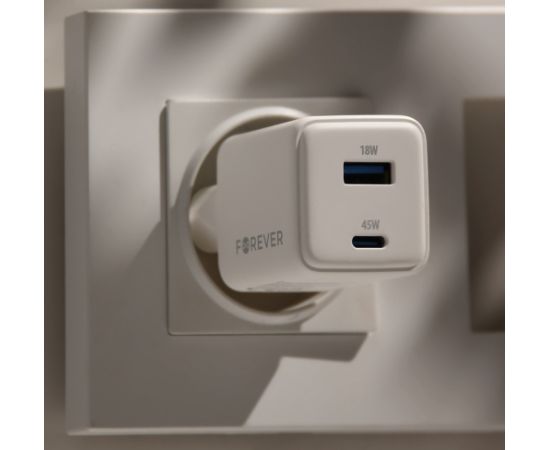 Forever TC-08-45AC GaN PD QC USB-C / USB Зарядное устройство 45W Зарядные устройства