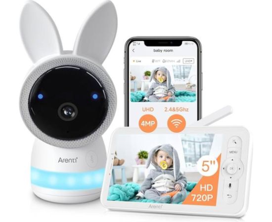 Arenti Ainanny Kit Video bērnu monitors, 4 MP, LCD ekrāns Video novērošanas kameras