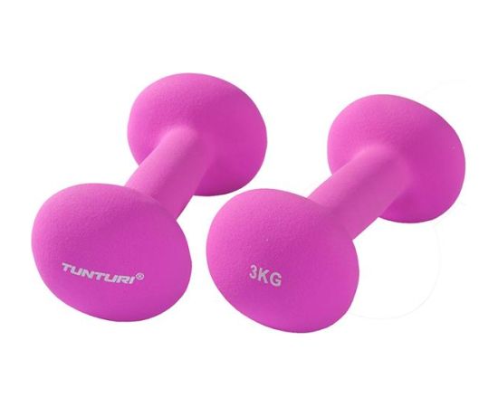 Tunturi Неопреновые гантели 3кг, Фиолетовые, Пара Hanteles