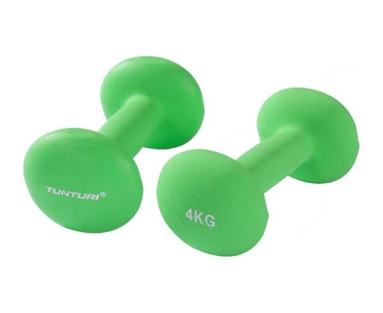 Tunturi Неопреновые гантели 4кг, Зеленые, Пара Hanteles