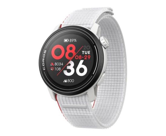 COROS PACE 3 sporta GPS pulkstenis, balts, ar neilona siksniņu Smart-Watch aksesuāri