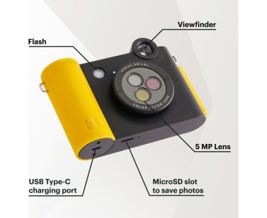Kodak SMILE+ Instant Print Camera, 2x3'', Black Aудио-видео