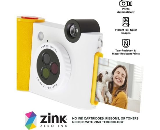 Kodak SMILE+ Instant Print Camera, 2x3'', White Aудио-видео