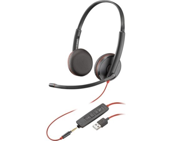 HP POLY Blackwire 3225 Stereo Wired Headset, USB-A, Black Jaunumi - Audio-Video
