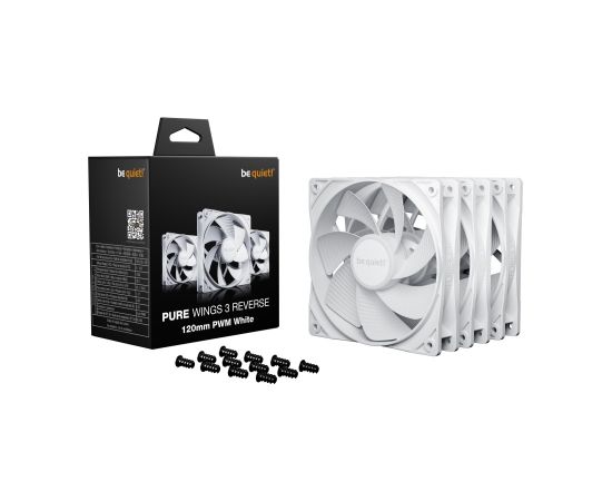 Be Quiet! CASE FAN 120MM PURE WINGS 3 PWM WHT 3-PACK BL136 BE QUIET Korpusu dzesēšana