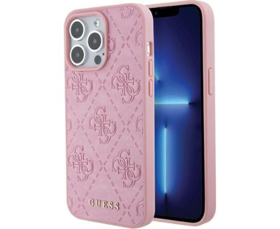 Guess Leather 4G Stamped Back Case Защитный Чехол для Apple iPhone 15 Pro Max Чехлы - альтернативные