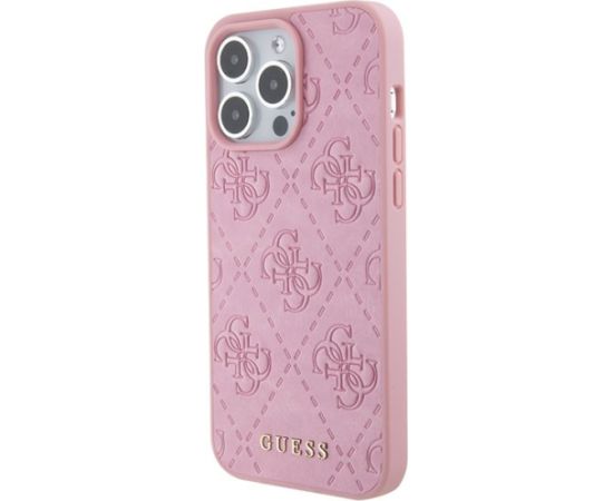 Guess Leather 4G Stamped Back Case Защитный Чехол для Apple iPhone 15 Pro Max Чехлы - альтернативные