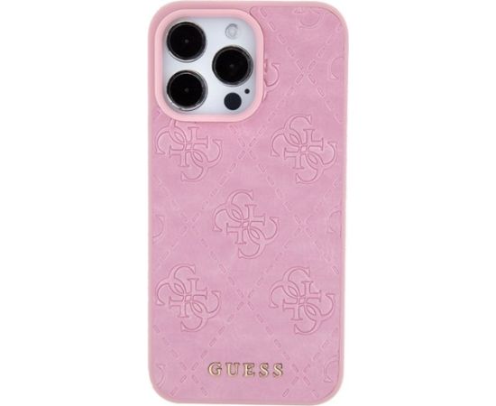 Guess Leather 4G Stamped Back Case Защитный Чехол для Apple iPhone 15 Pro Max Чехлы - альтернативные