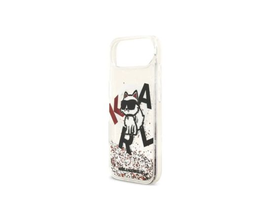 Karl Lagerfeld Apple  iPhone 17 Air Silicone case with MagSafe Liquid Glitter Choupette Logo Transparent Чехлы - альтернативные