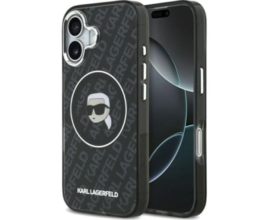 Karl Lagerfeld Apple  iPhone 17 Silicone case with Magsafe KL Head Logo Black Neoriģinālie Maciņi
