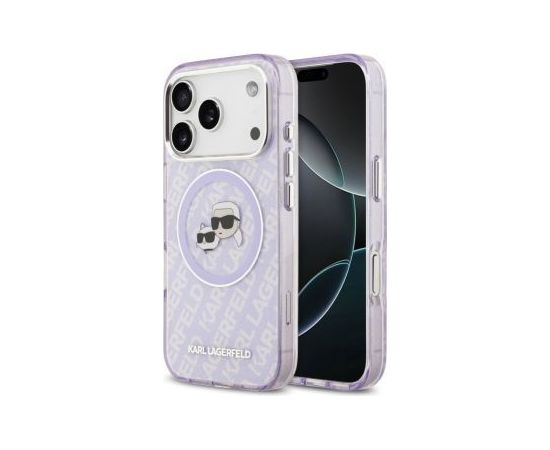 Karl Lagerfeld Apple  iPhone 17 Pro Max Silicone case with Magsafe K&C Heads Logo Purple Чехлы - альтернативные