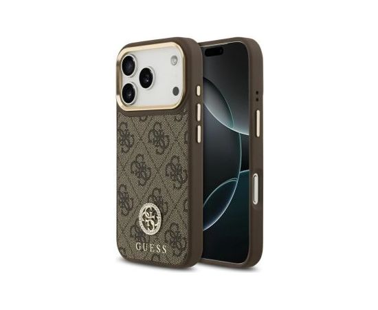 Guess Apple  iPhone 17 Pro Silicone Case with MagSafe Strass Logo Brown Чехлы - альтернативные