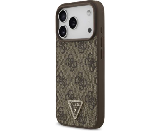 Guess Apple  iPhone 17 Pro PU Leather case with MagSafe Triangle Strass Brown Neoriģinālie Maciņi